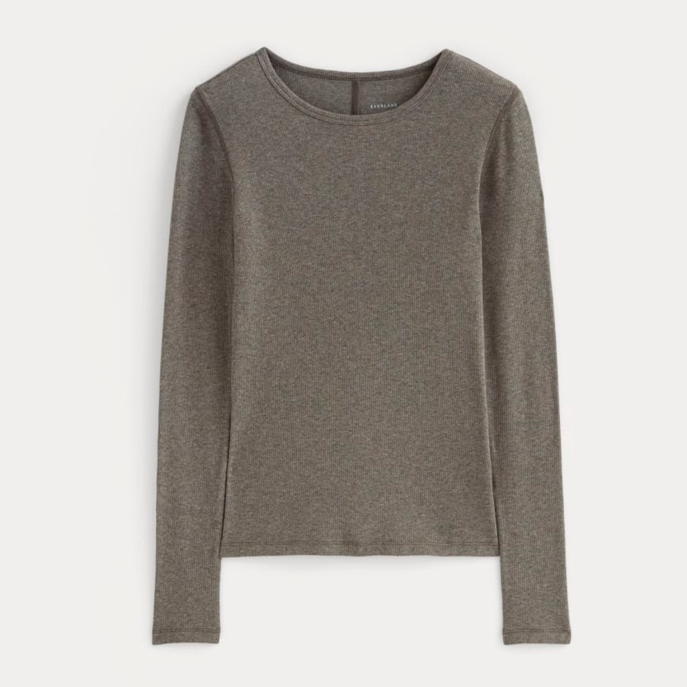 Everlane The Luxe Rib Long-sleeve Crew